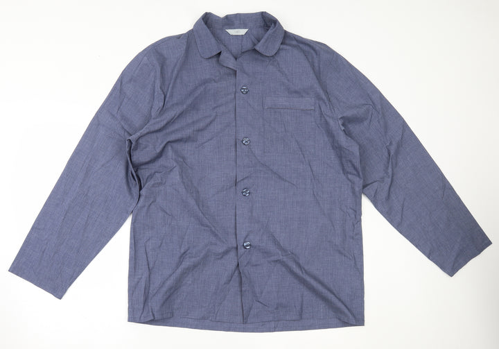Marks and Spencer Mens Blue    Button-Up Size L