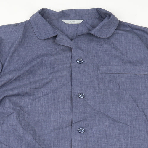 Marks and Spencer Mens Blue    Button-Up Size L