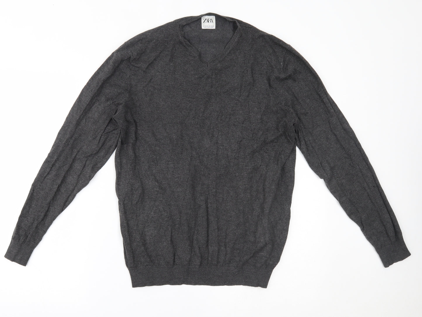Zara Mens Grey   Pullover Jumper Size M