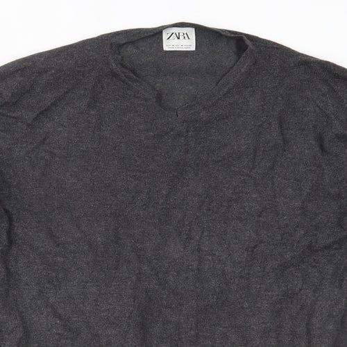 Zara Mens Grey   Pullover Jumper Size M