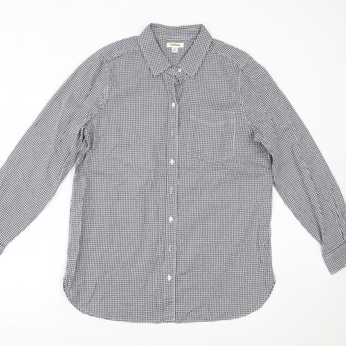Goodthreads Mens Black Plaid   Button-Up Size M