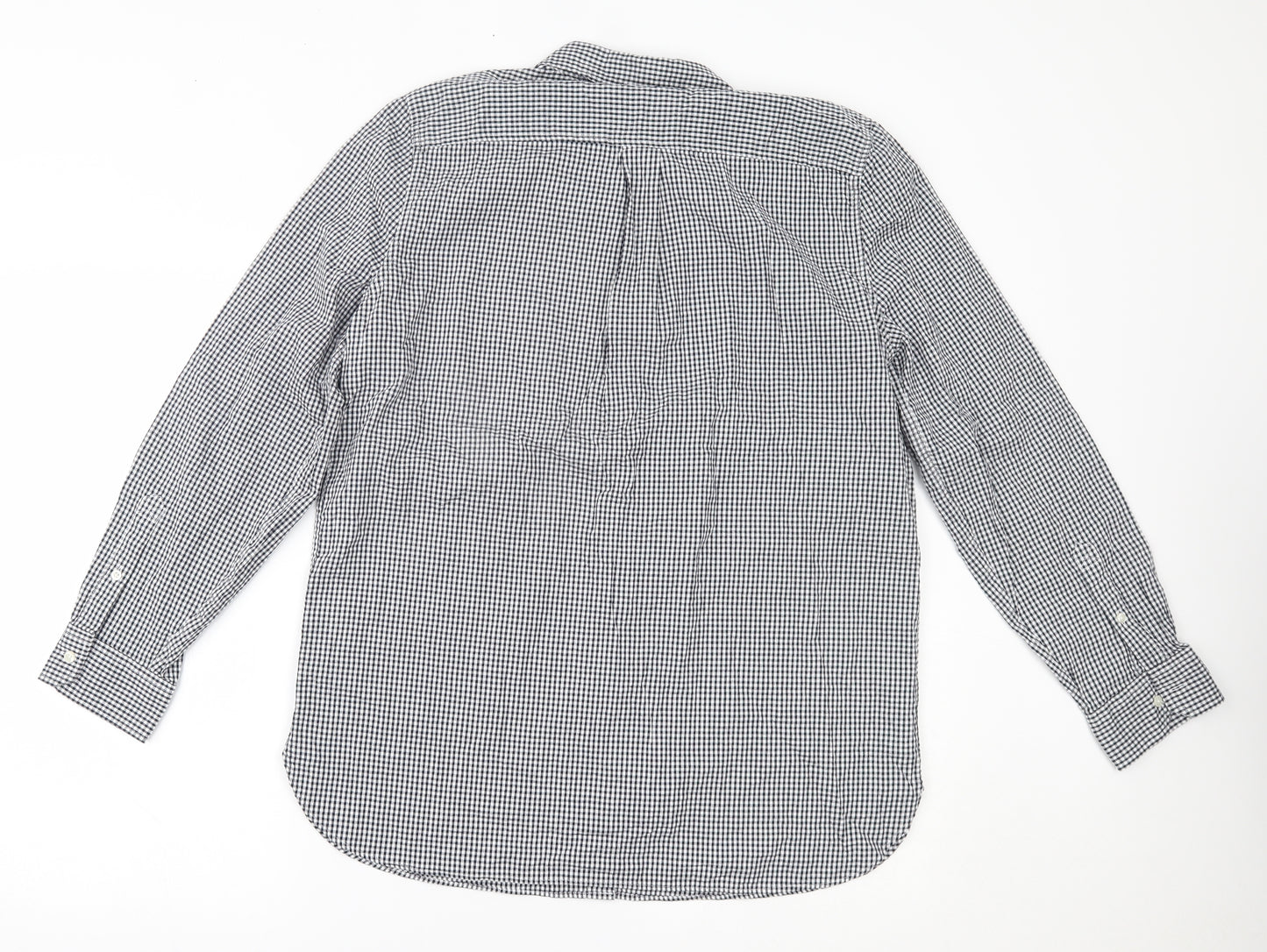 Goodthreads Mens Black Plaid   Button-Up Size M
