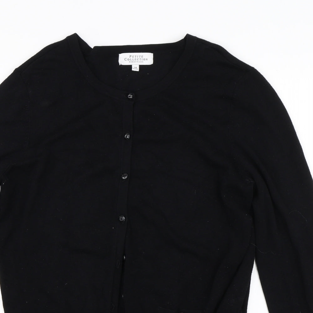 Debenhams Womens Black   Cardigan Jumper Size 16