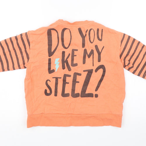 George Boys Orange   Pullover Sweatshirt Size 5-6 Years