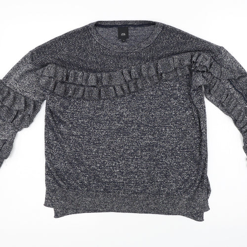River Island Womens Grey   Henley Jumper Size 6
