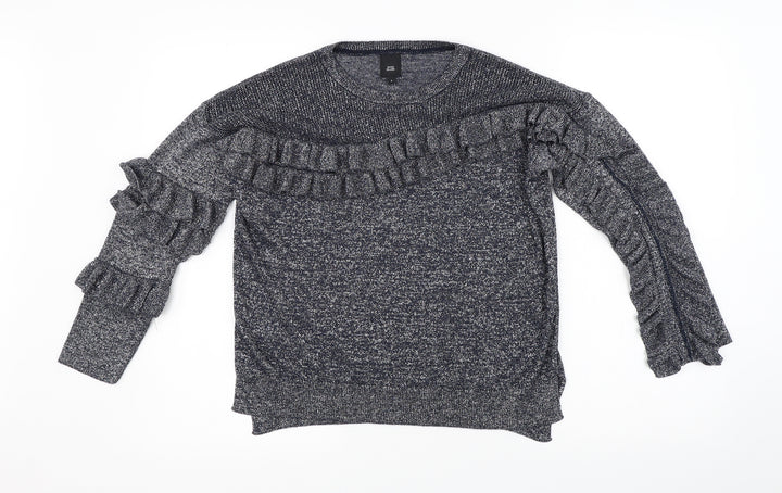 River Island Womens Grey   Henley Jumper Size 6