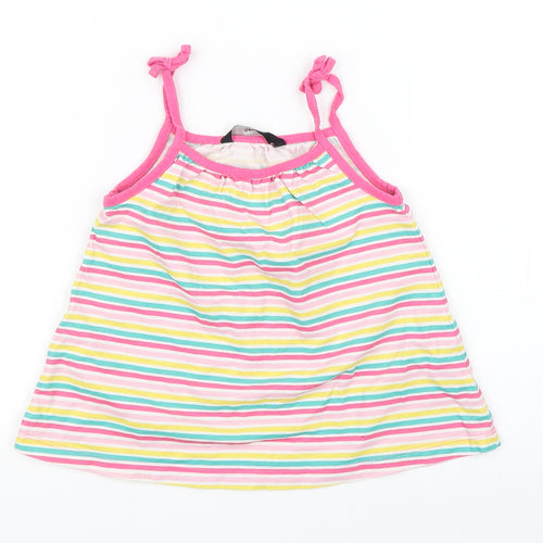 George Girls Multicoloured Striped  Basic Tank Size 3-4 Years