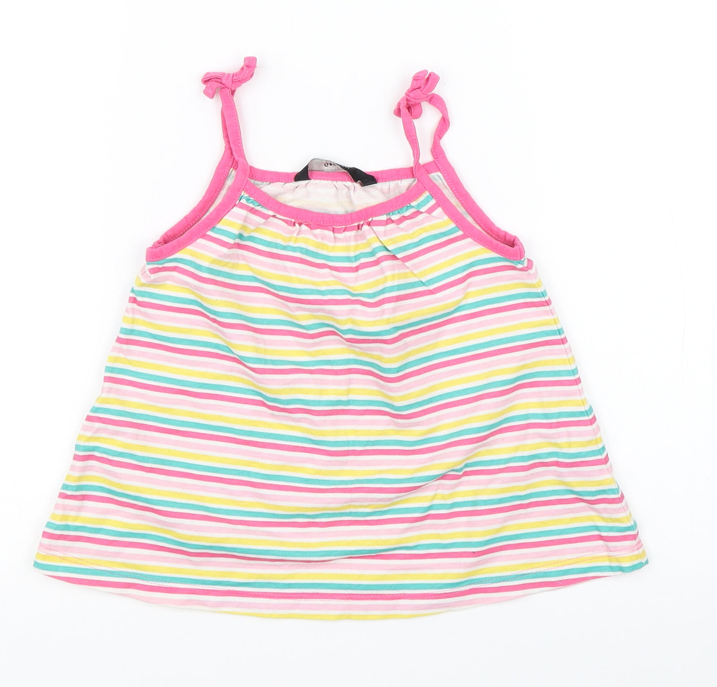 George Girls Multicoloured Striped  Basic Tank Size 3-4 Years