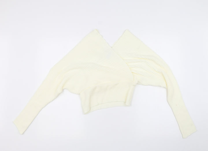 PRETTYLITTLETHING Womens White   Pullover Jumper Size S