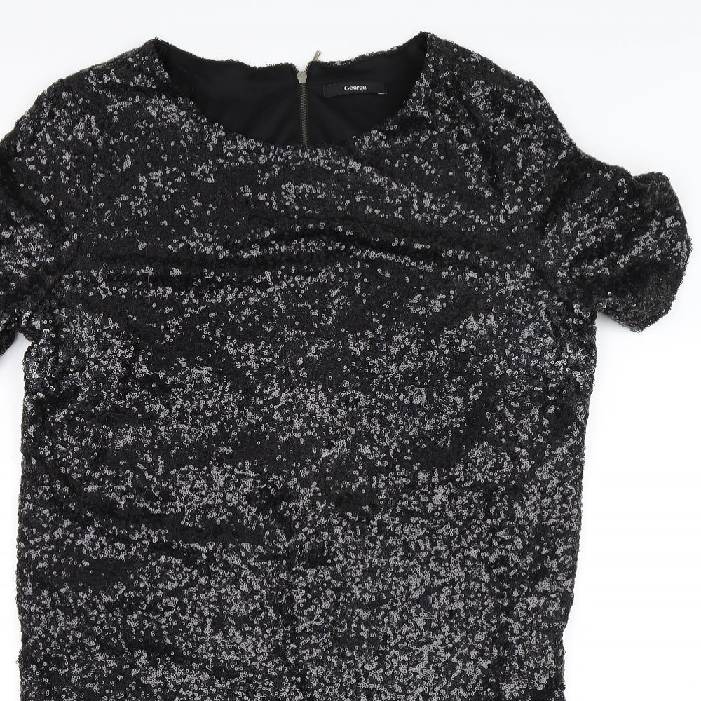 George Womens Black   T-Shirt Dress  Size 18