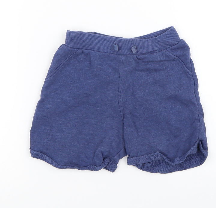 Marks and Spencer Boys Blue Cropped Trousers Size 12-18 Months