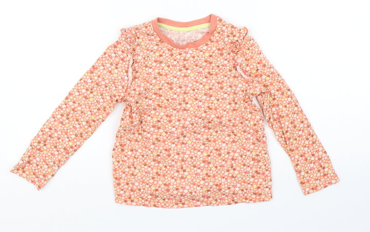 Marks and Spencer Girls Multicoloured Floral  Basic T-Shirt Size 4-5 Years