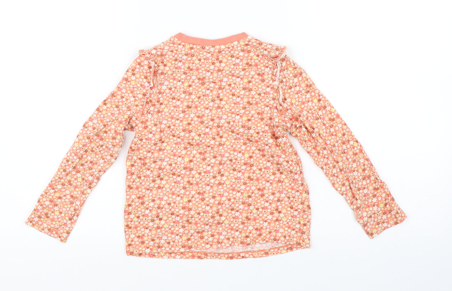 Marks and Spencer Girls Multicoloured Floral  Basic T-Shirt Size 4-5 Years