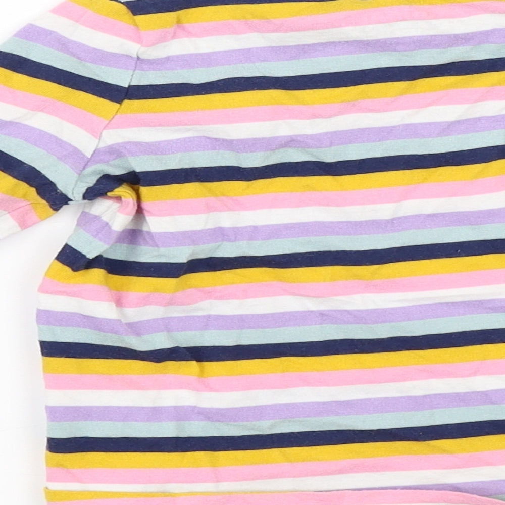 Marks and Spencer Girls Multicoloured Striped  Basic T-Shirt Size 4-5 Years