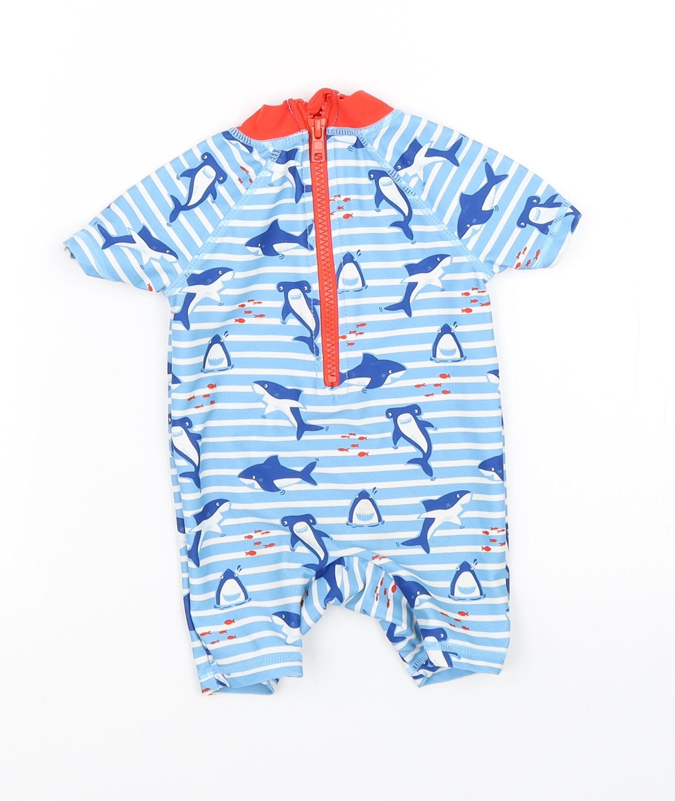 NEXT Baby Blue Striped  Romper One-Piece Size 3-6 Months  - swinsuit