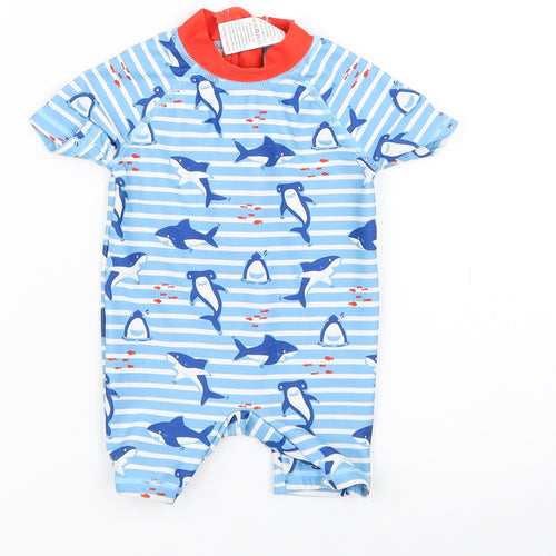 NEXT Baby Blue Striped  Romper One-Piece Size 3-6 Months  - swinsuit