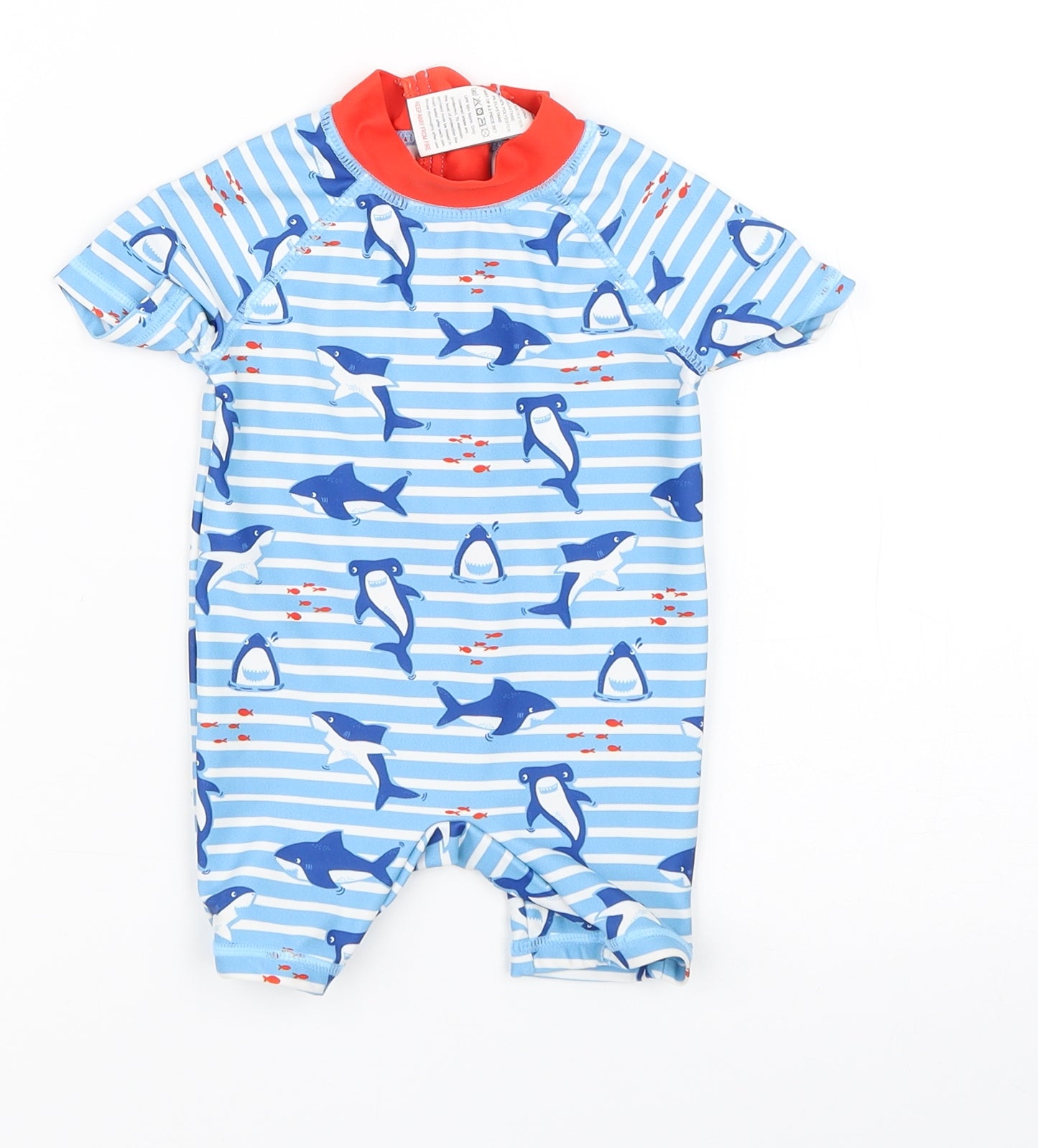 NEXT Baby Blue Striped  Romper One-Piece Size 3-6 Months  - swinsuit