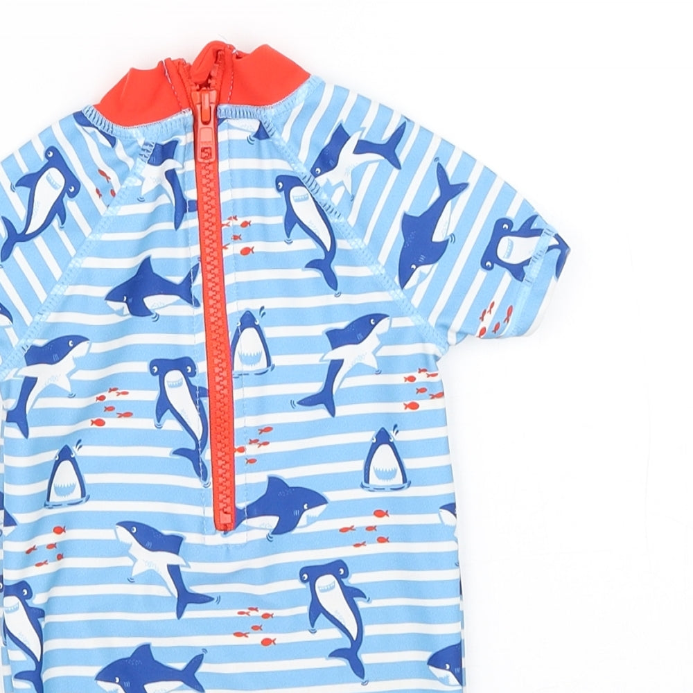 NEXT Baby Blue Striped  Romper One-Piece Size 3-6 Months  - swinsuit