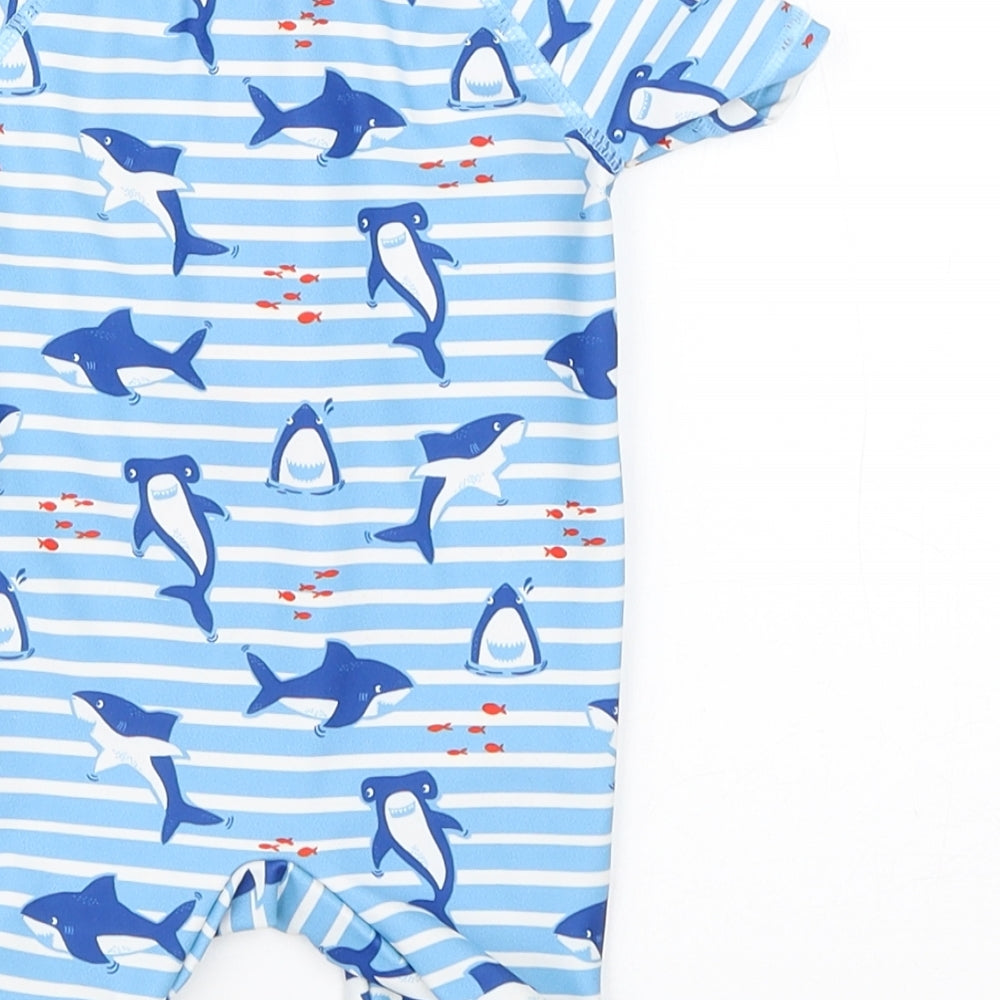 NEXT Baby Blue Striped  Romper One-Piece Size 3-6 Months  - swinsuit