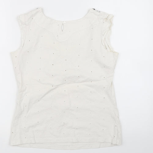Per Una Womens White   Basic T-Shirt Size 10