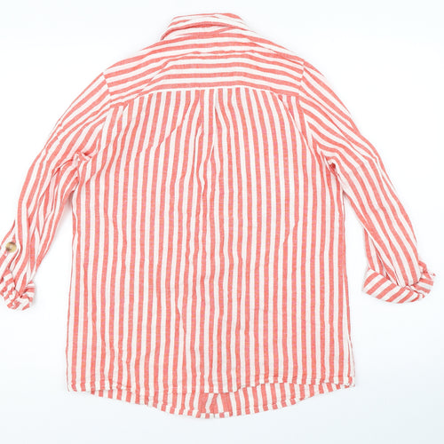 TU Womens Red Striped  Basic Blouse Size 12