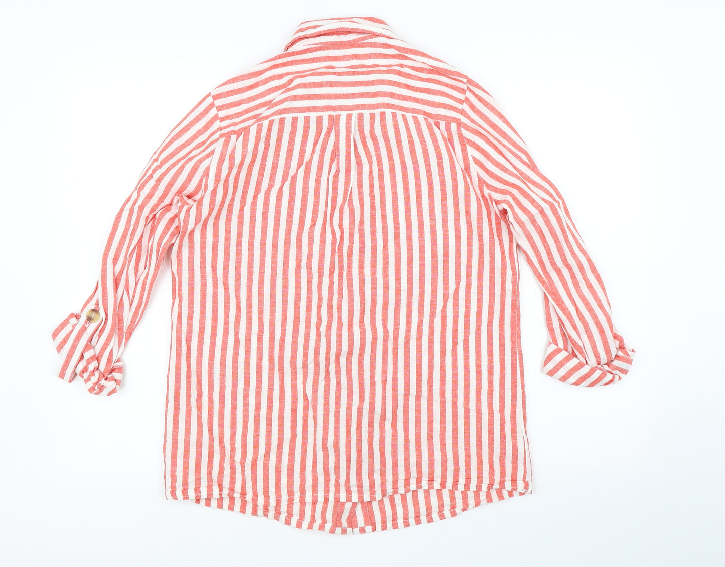 TU Womens Red Striped  Basic Blouse Size 12