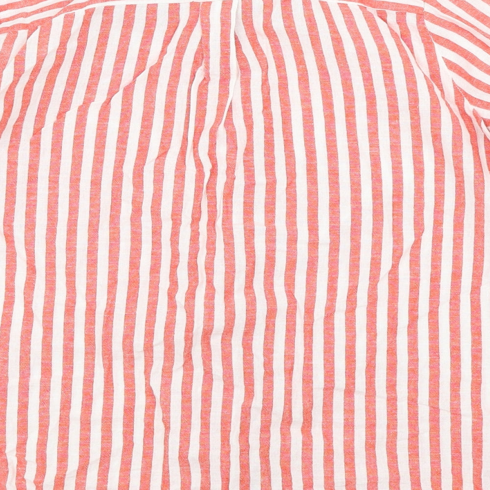 TU Womens Red Striped  Basic Blouse Size 12