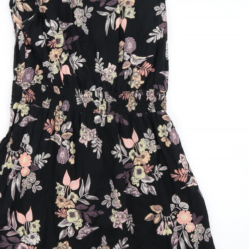 Dorothy Perkins Womens Black Floral  Mini  Size 14