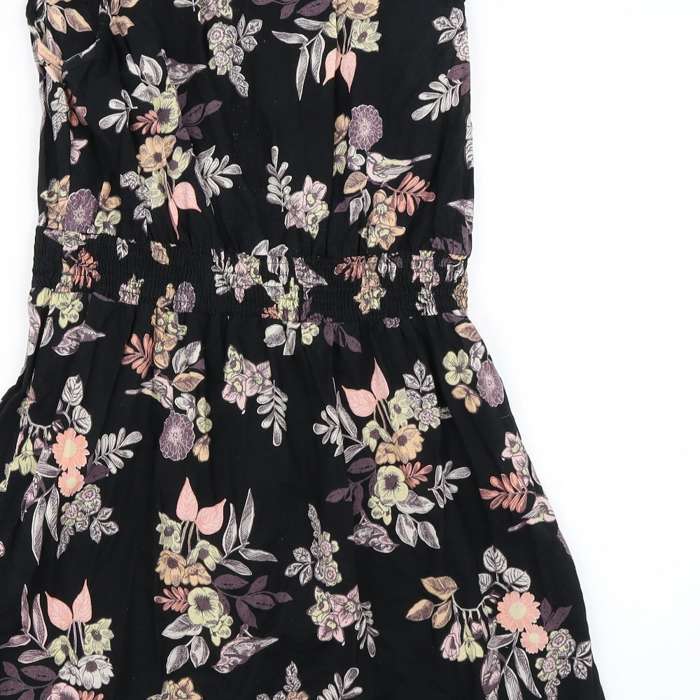 Dorothy Perkins Womens Black Floral  Mini  Size 14