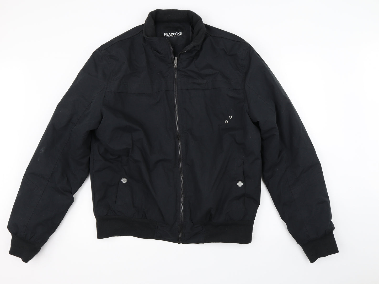 Peacocks Mens Black   Jacket Coat Size L