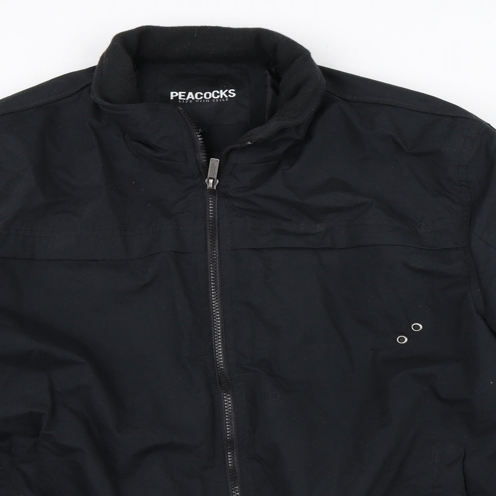 Peacocks Mens Black   Jacket Coat Size L