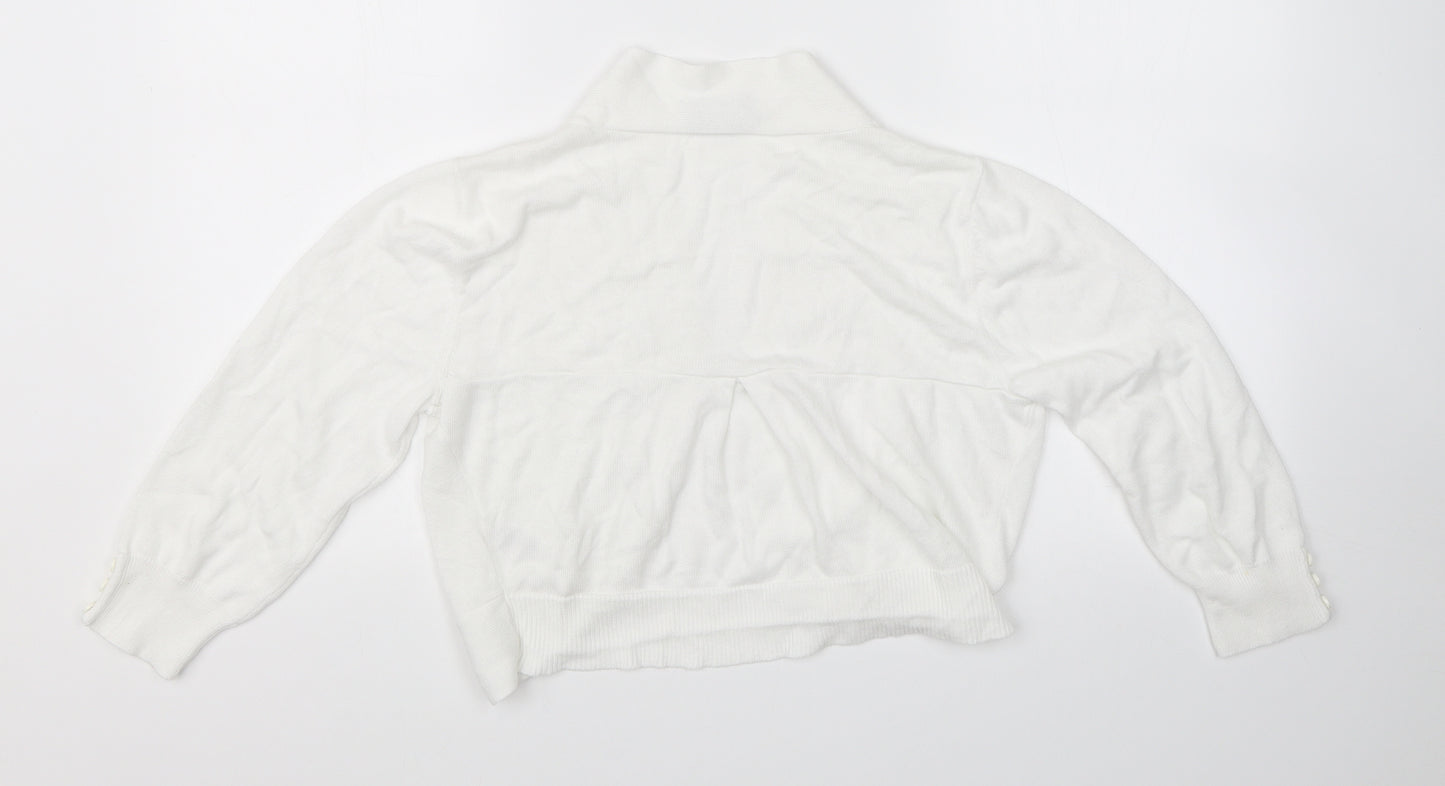 Wallis Womens White   Pullover Jumper Size M