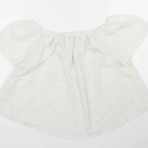 Stradavarius Womens White   Basic Blouse Size S