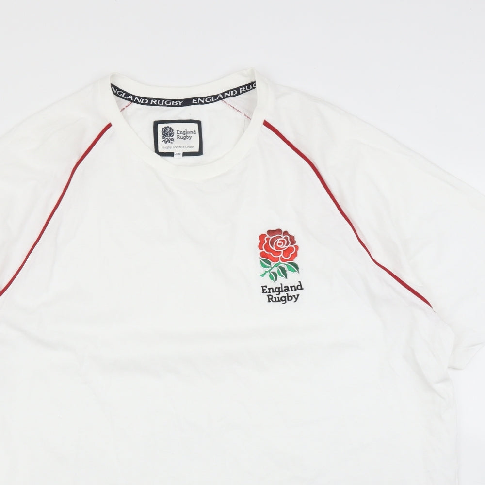 TU Mens White    T-Shirt Size 2XL  - England Rugby
