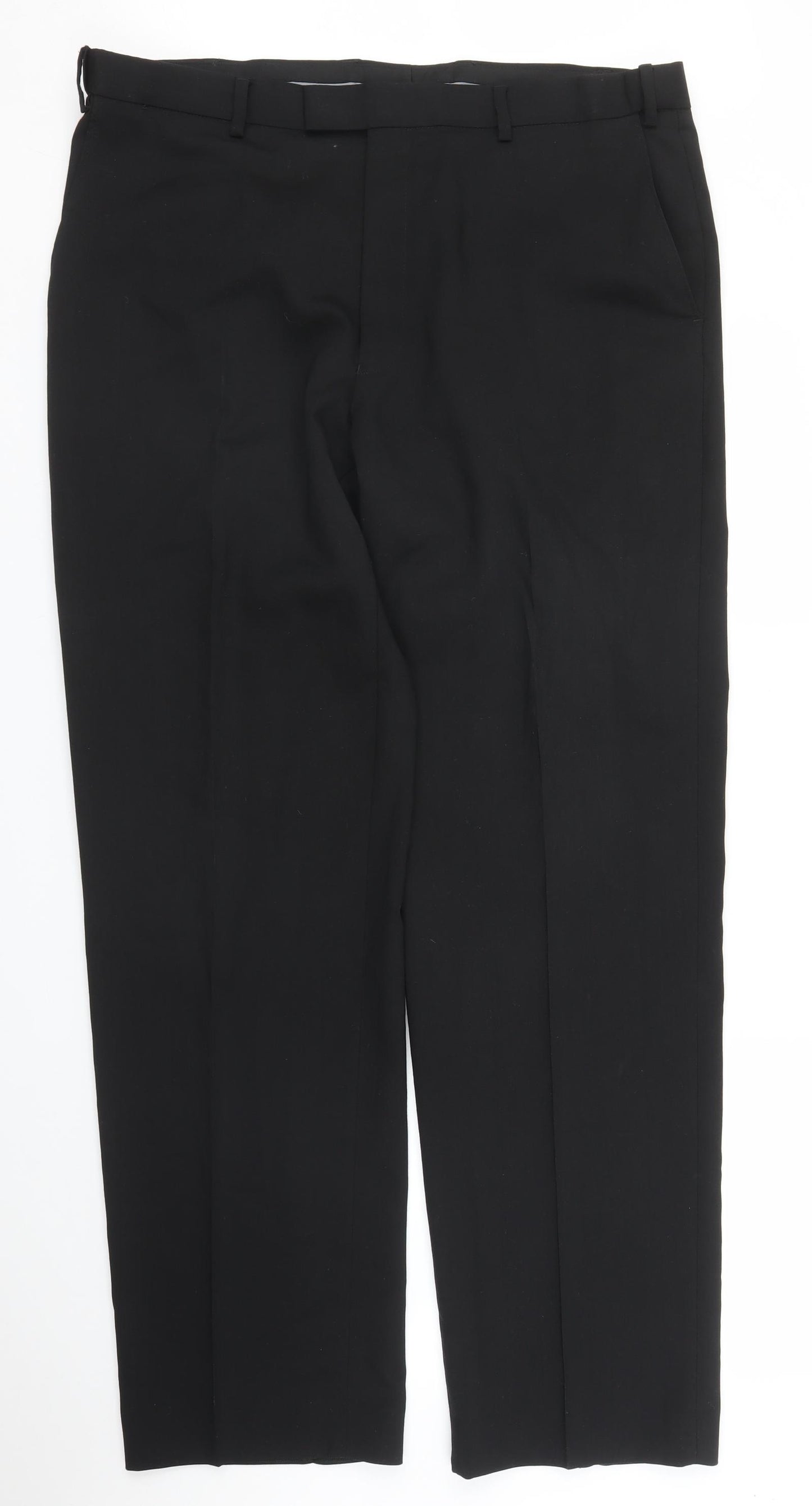 M&S Mens Black   Trousers  Size 38 in L33 in