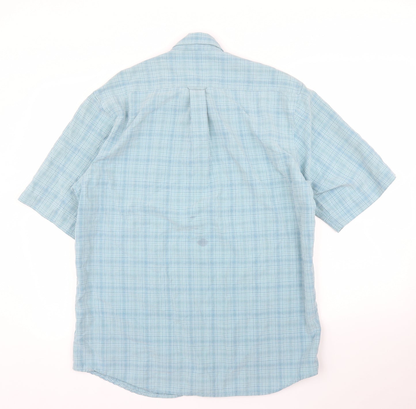 M&S Mens Green Check   Button-Up Size M