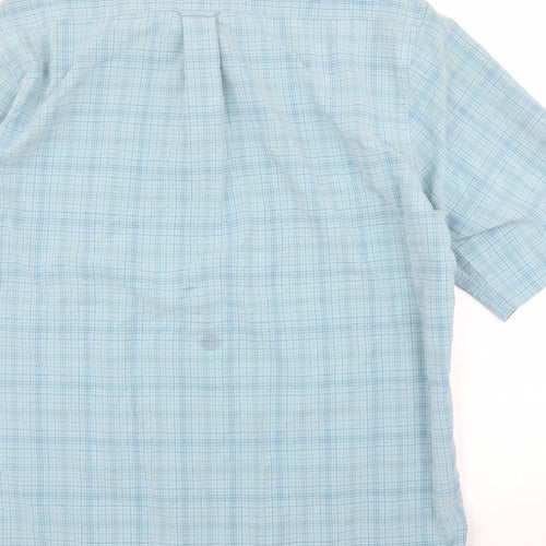 M&S Mens Green Check   Button-Up Size M