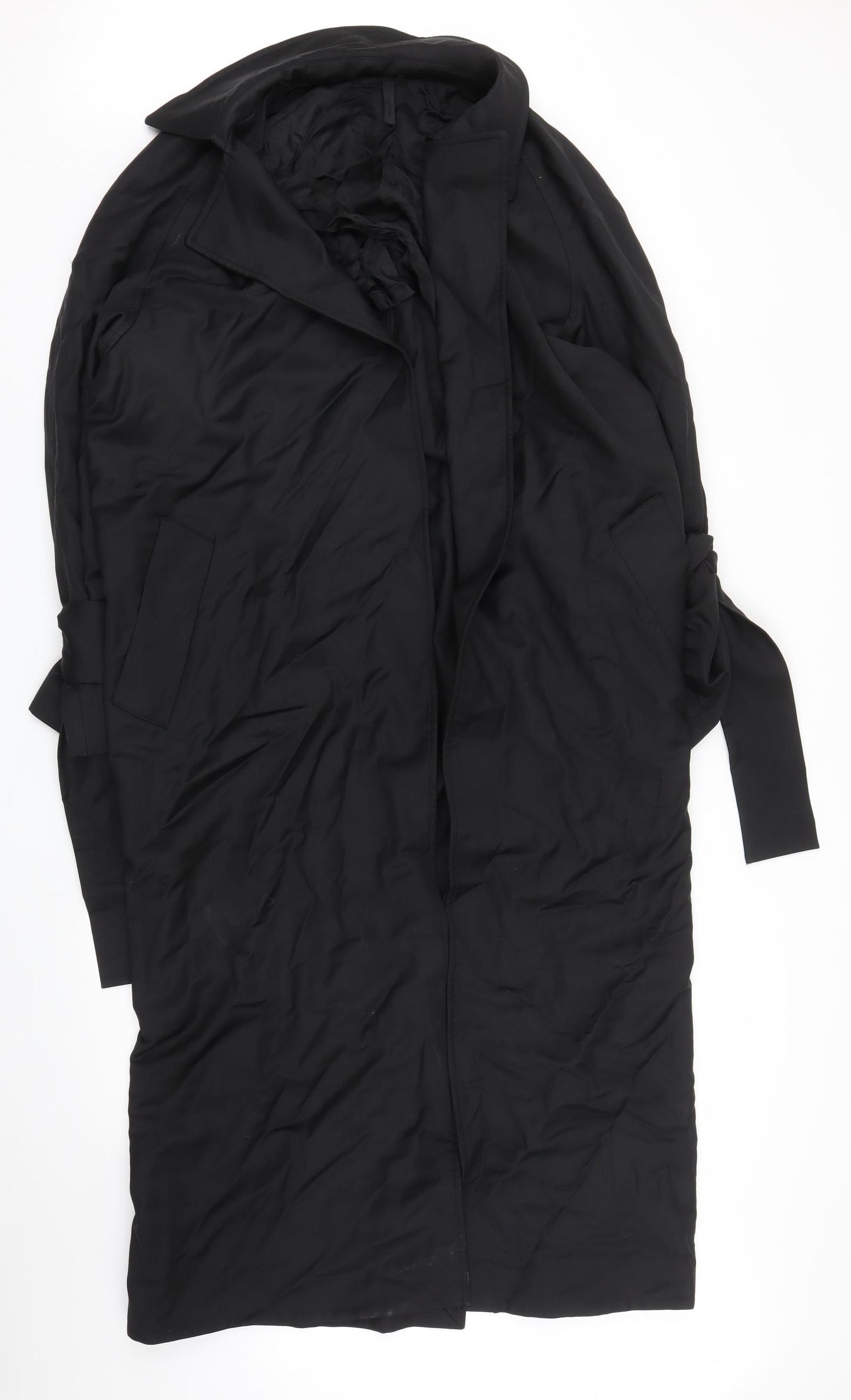 Topshop Womens Black   Trench Coat Coat Size 14