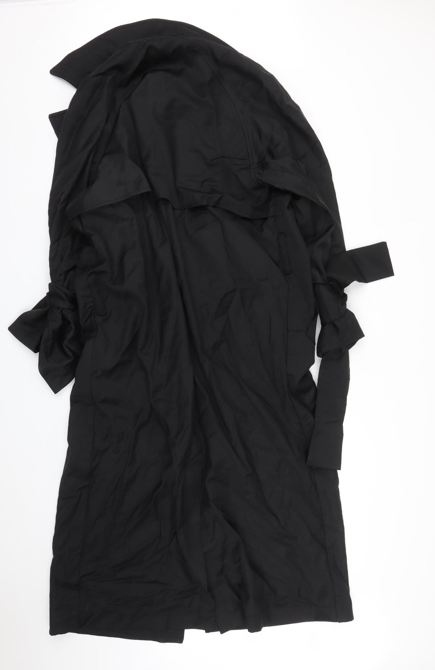 Topshop Womens Black   Trench Coat Coat Size 14