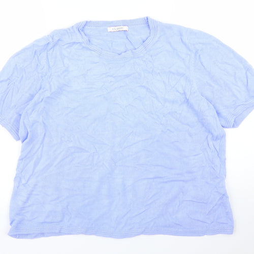 M&S Womens Blue   Basic Blouse Size 18