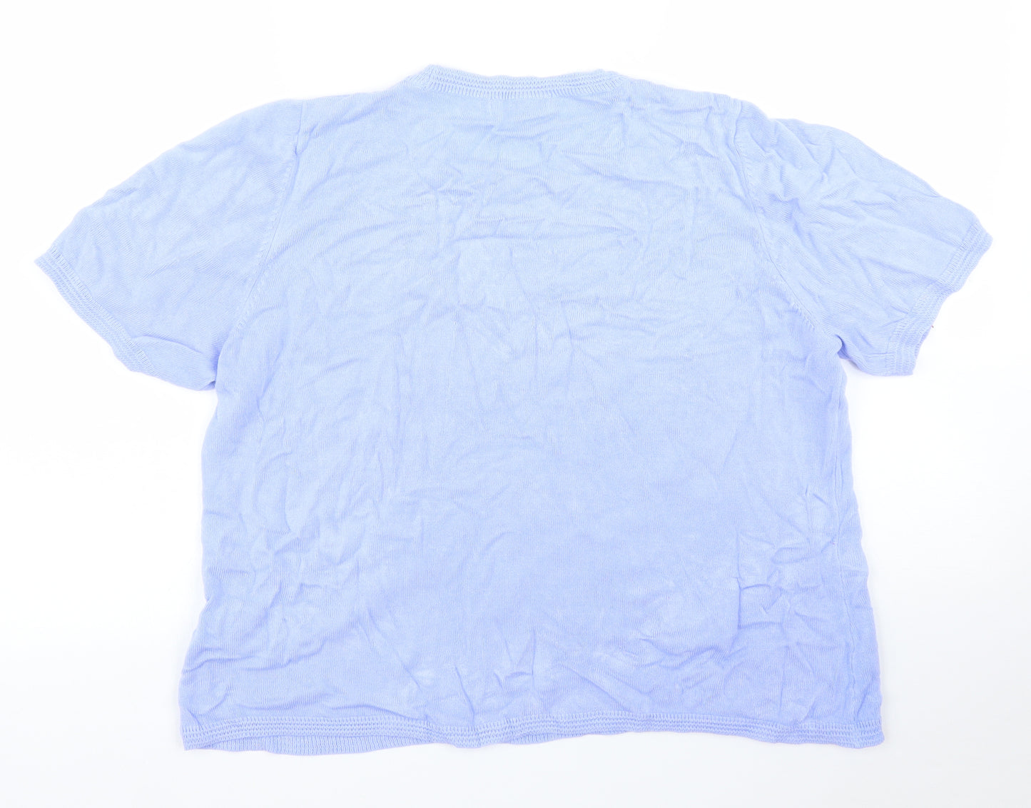 M&S Womens Blue   Basic Blouse Size 18