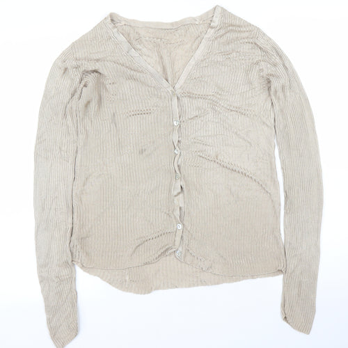New Look Womens Gold   Cardigan Jumper Size 10