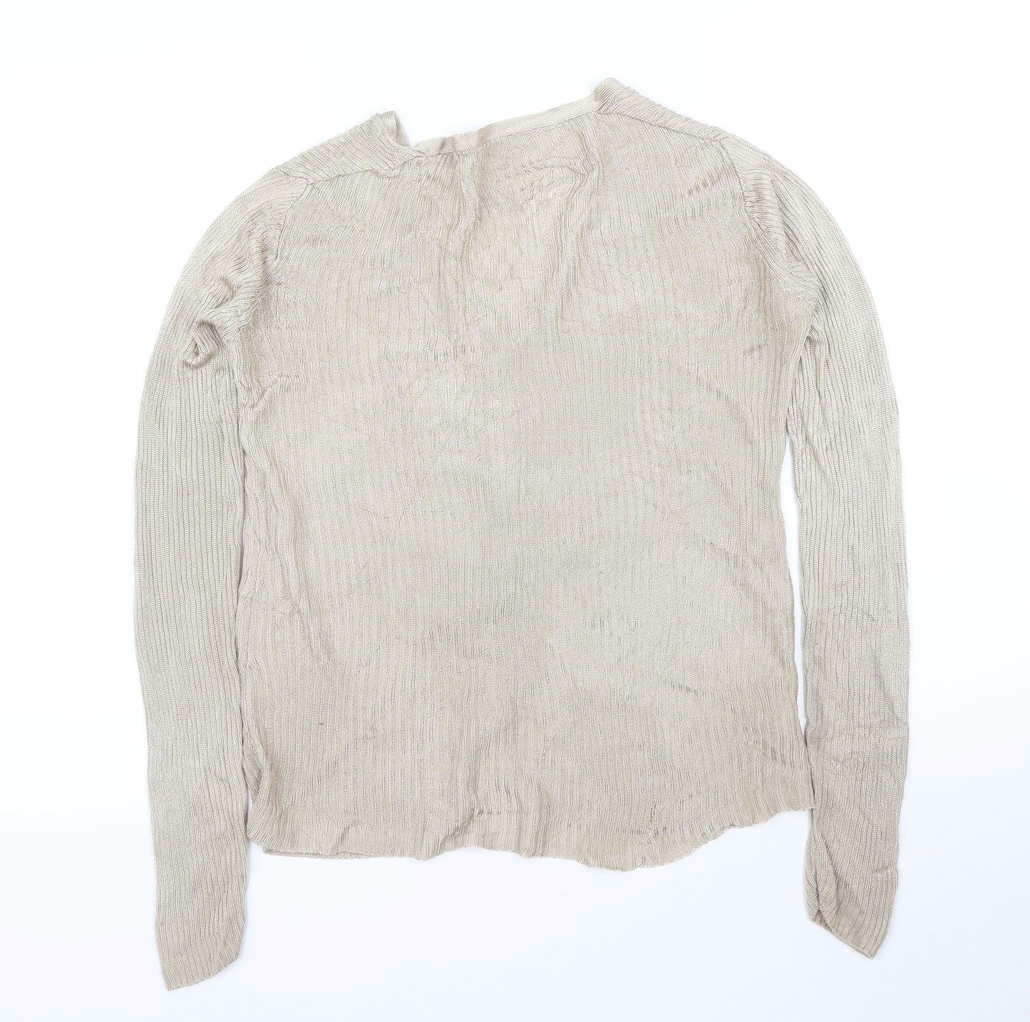 New Look Womens Gold   Cardigan Jumper Size 10