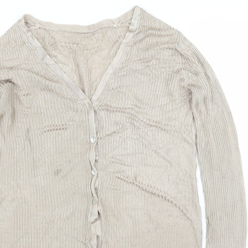 New Look Womens Gold   Cardigan Jumper Size 10