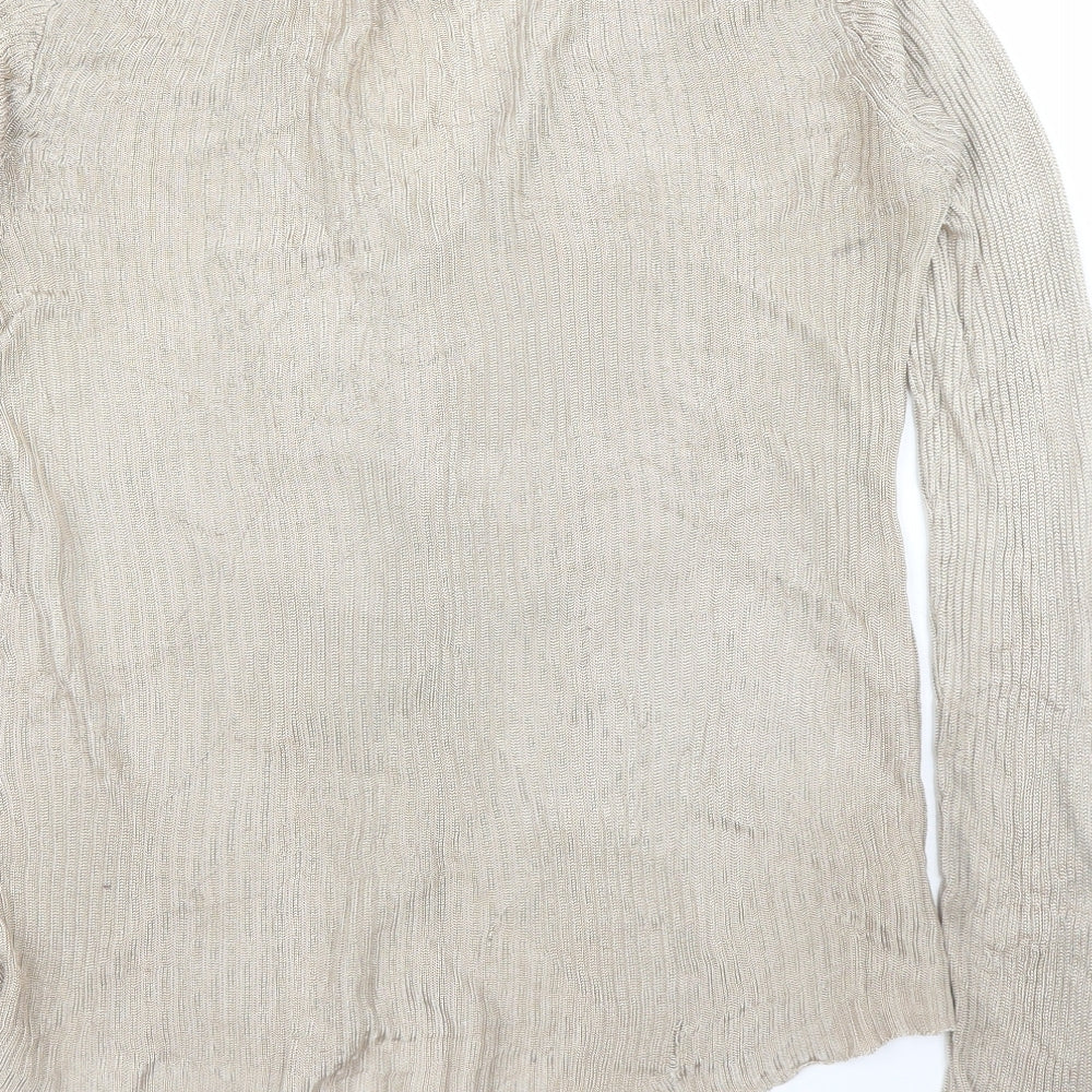 New Look Womens Gold   Cardigan Jumper Size 10