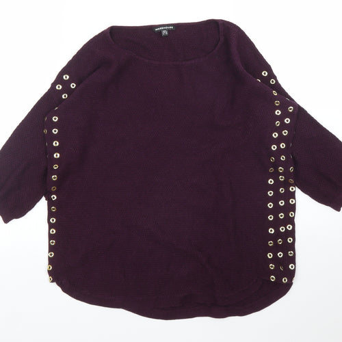 Warehouse Womens Purple   Pullover Jumper Size 6