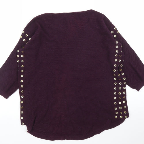 Warehouse Womens Purple   Pullover Jumper Size 6