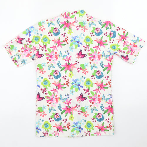 NEXT Girls White Floral  Basic T-Shirt Size 11 Years