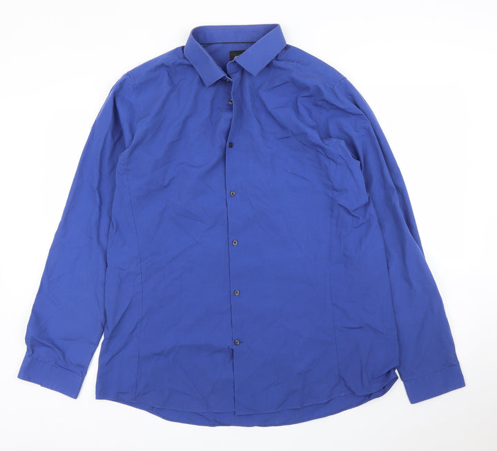 Burton Mens Blue Button-Up Size XL