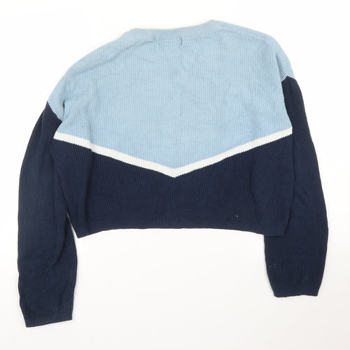 Pull&Bear Mens Blue   Pullover Jumper Size M